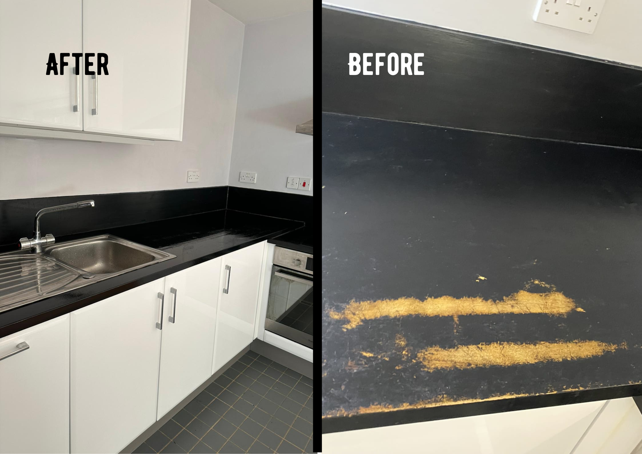 kitchen counter painted